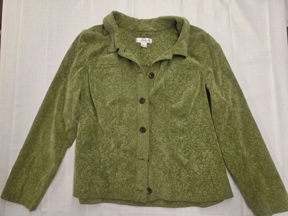 Christopher & Banks Ladies Jacket size XL Green swirls